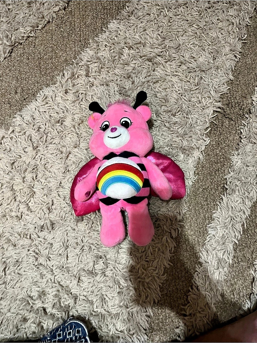 Care Bears Spring Theme Lady Bug Cheer Bear Plush Pink & Yellow